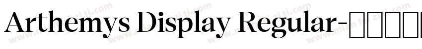 Arthemys Display Regular字体转换